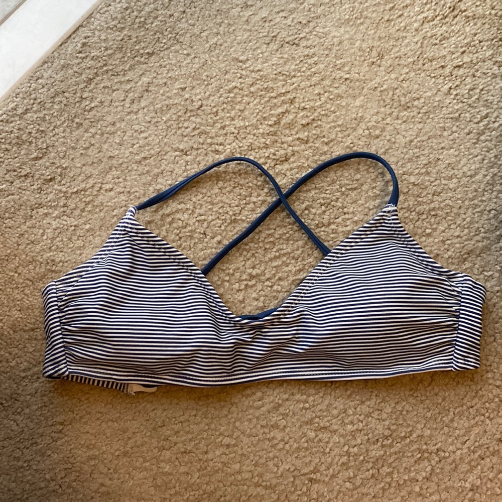 Navy blue bathing suit top